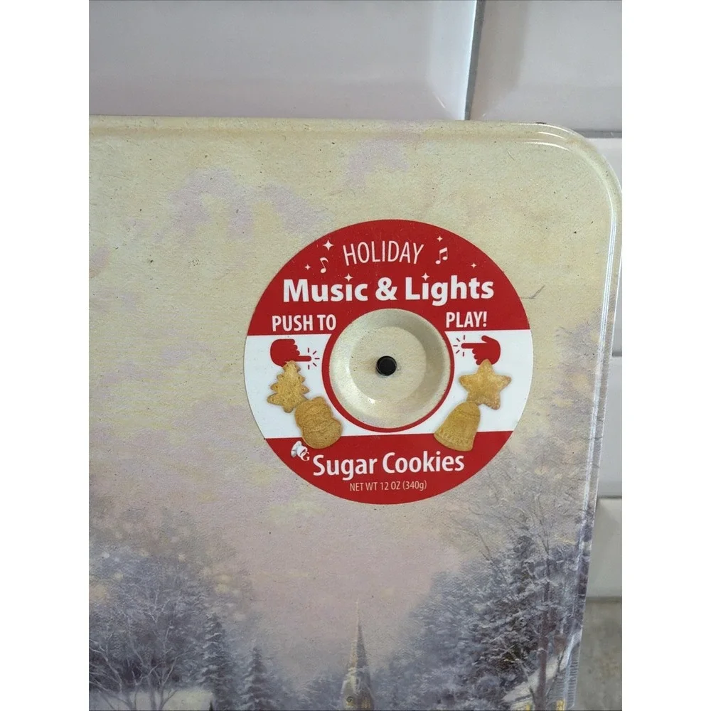 Vintage Thomas Kimcade 1980's Cookie Tim Lights And Plays Come All‎ Ye Faithful
